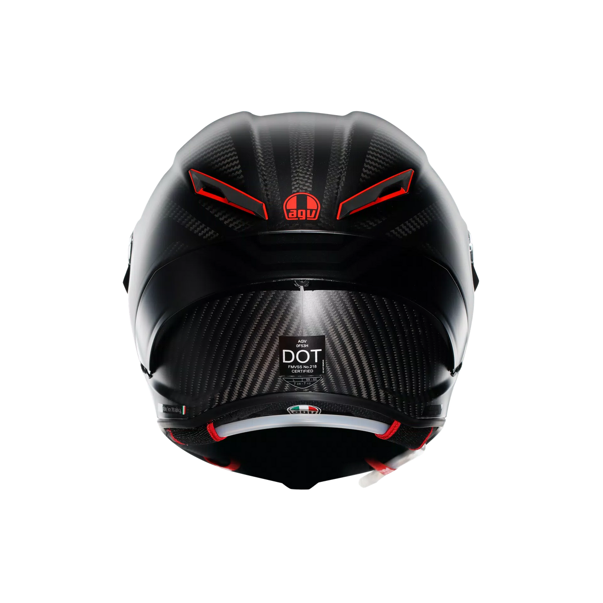 Casco Integral Agv Gp Rr ECE2206 MPLK Intrepido Carbon Rojo Mate