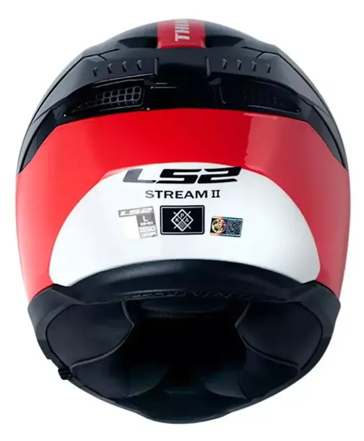 Casco Integral LS2 Stream II Thunderbiz Negro Rojo FF808