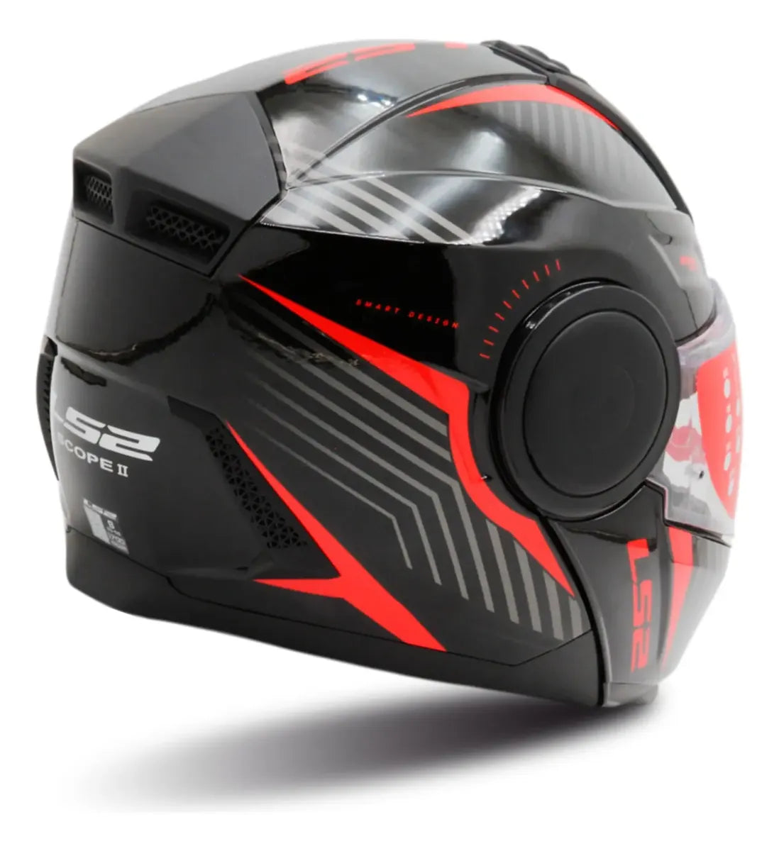 Casco Abatible LS2 Scope Skid II + Pinlock Rojo FF902