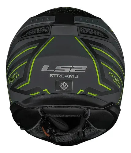Casco Integral LS2 Stream II Maze Negro Verde Mate FF808