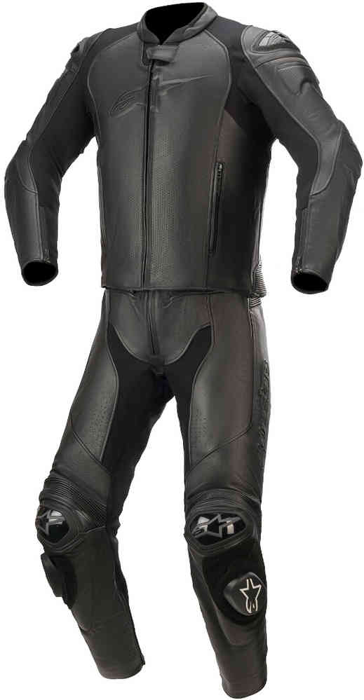 TRAJE COMPLETO DE PIEL ALPINESTARS GP PLUS V3 GRAPHITE NEGRO