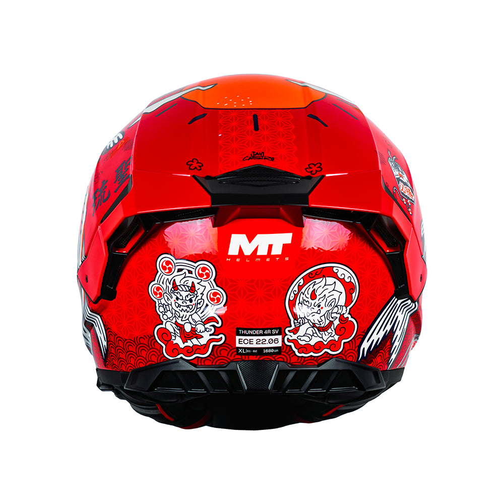 Casco Integral Mt Thunder 4 R SV Yamanaka C4 Rojo Brillo