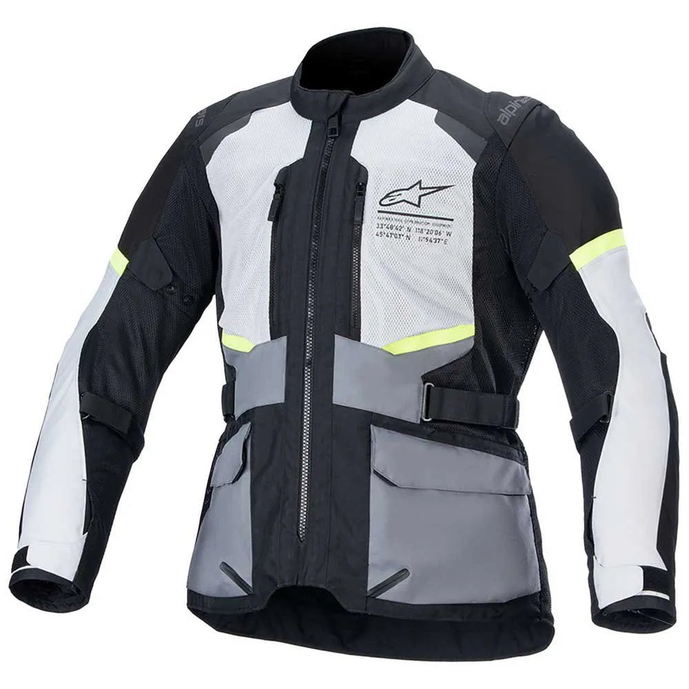 Chamarra Alpinestars Andes Air Drystar Deep Ice Gris Amarillo