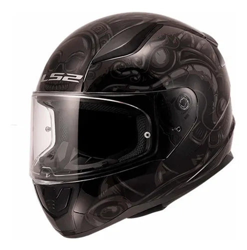 Casco Integral LS2 Rapid II Azteca Negro Gris Mate FF353