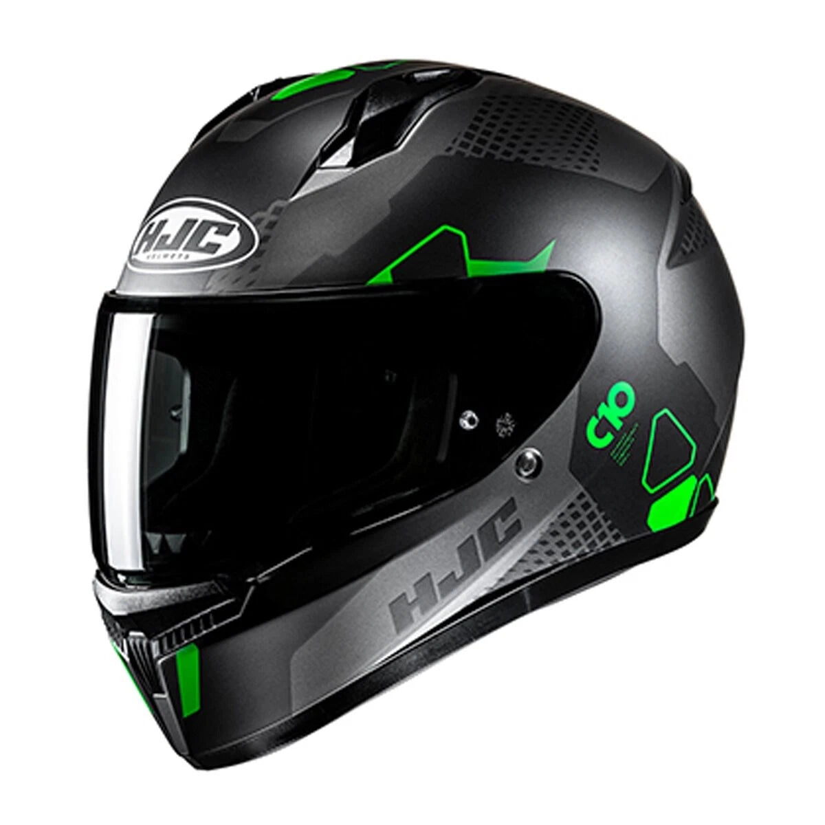 Integral HJC C10 Aspa MC4SF Gris Negro Verde – Moto Helmets