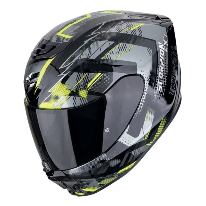 Casco Scorpion EXO-391 Clutter negro / amarillo fluor