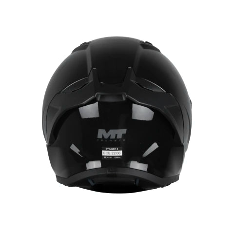 Casco integral MT Stinger 2 Pure A1 Negro Brillo Incluye 2 Micas