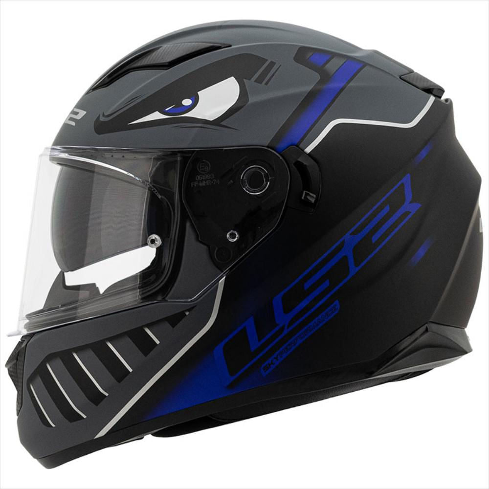 Casco LS2 Stream EVO Badass Negro Azul FF320 – Moto Helmets & Sebastian