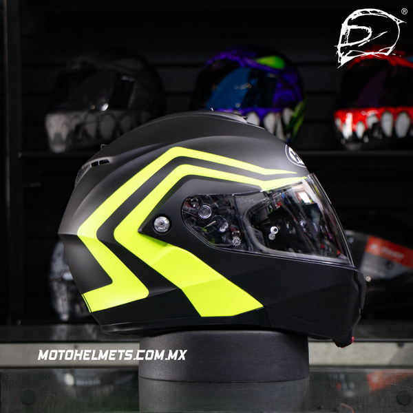 Casco Abatible Hjc C91N Nepos Negro Amarillo