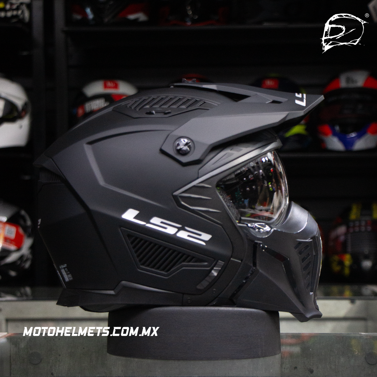 Casco Cross City LS2 Drifter Solid Negro Mate OF606