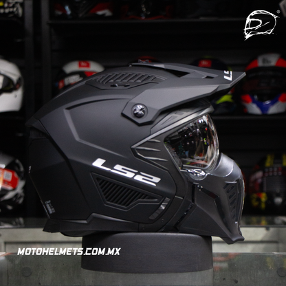 Casco Cross City LS2 Drifter Solid Negro Mate OF606