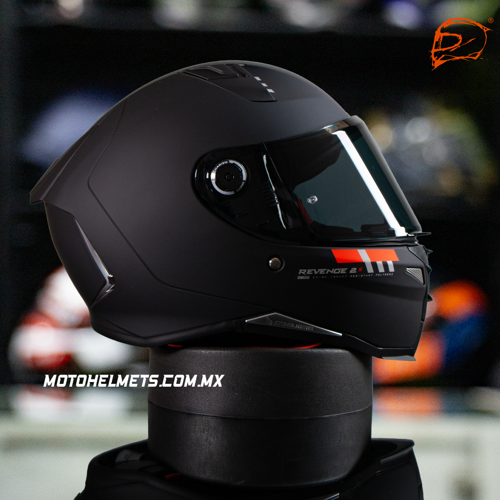 Casco Mt Revenge 2S Solid Negro Mate – Moto Helmets Sebastian SA