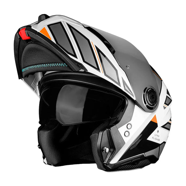 Casco Abatible Axxis A1 Lynk Blanco Gris Negro Brillo