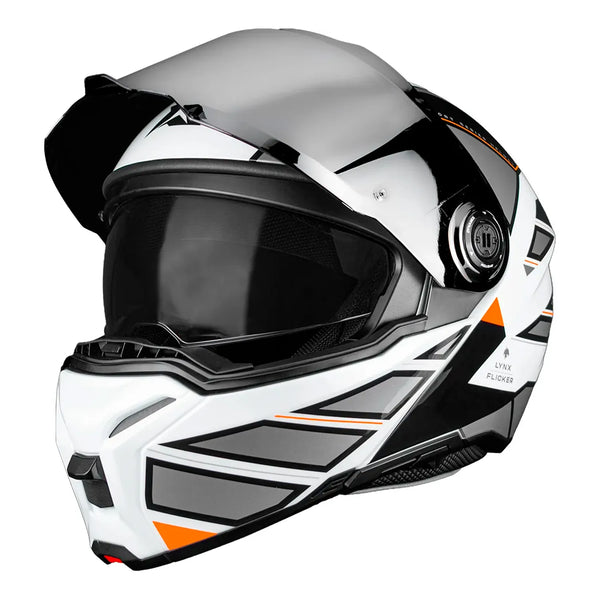 Casco Abatible Axxis A1 Lynk Blanco Gris Negro Brillo