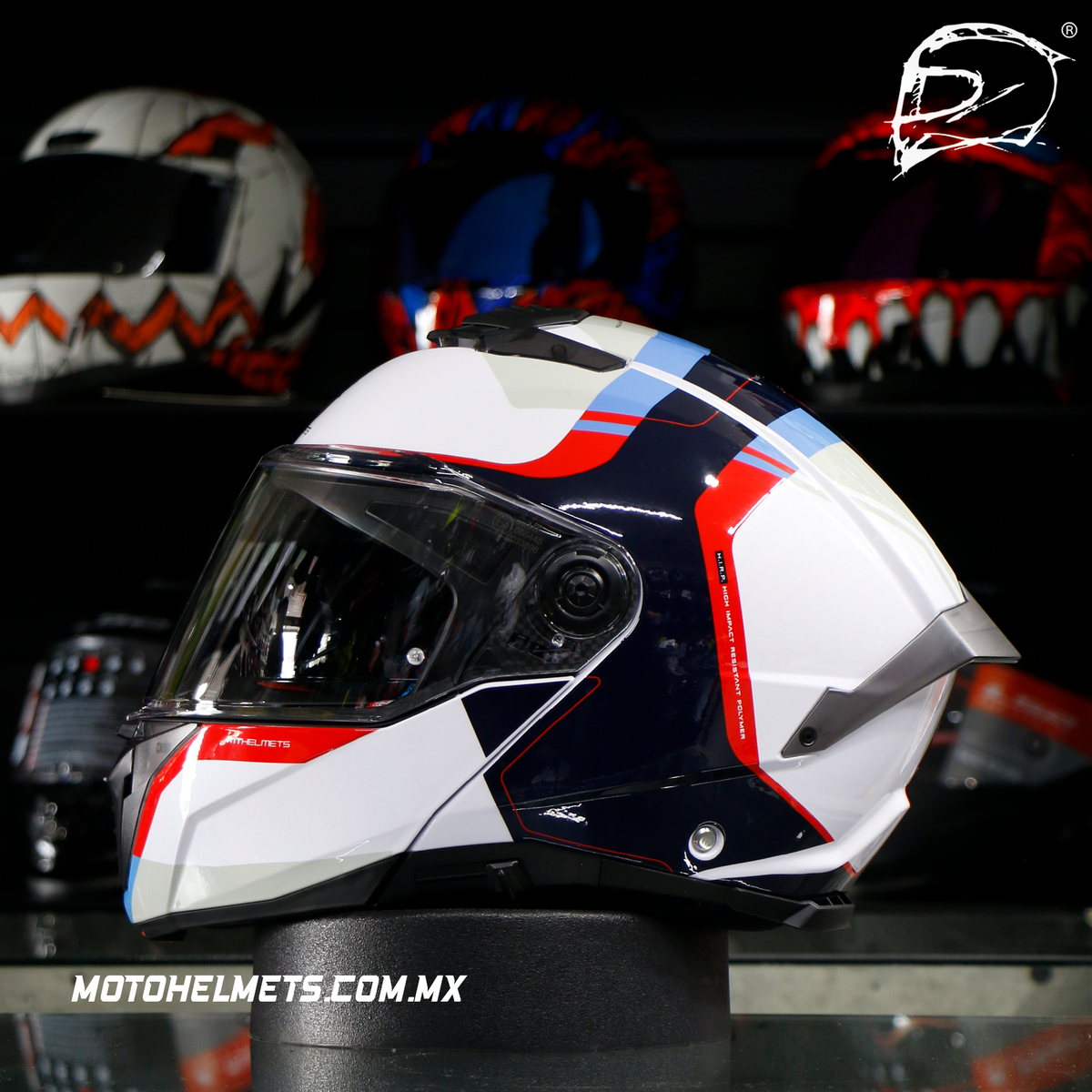 Casco Abatible Mt Sv Atom 2 Emalla C7 Brillo