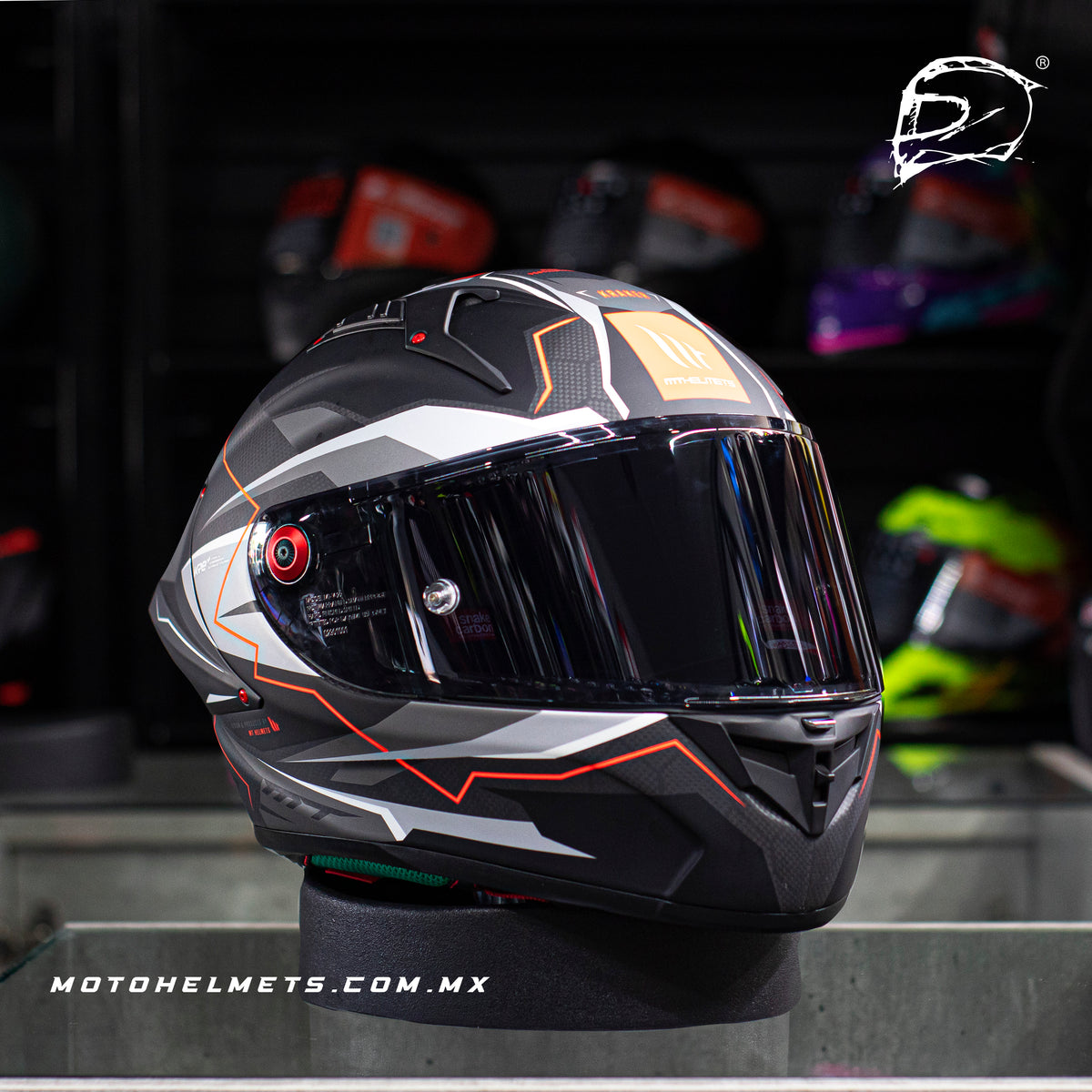 Casco Integral De Carbono Mt Kre Kraker Ff103 C5 Rojo