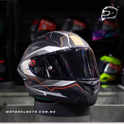 Casco Integral De Carbono Mt Kre Kraker Ff103 C5 Rojo