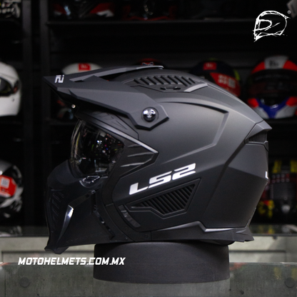 Casco Cross City LS2 Drifter Solid Negro Mate OF606