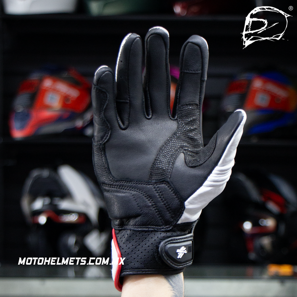 Guantes De Piel Giacomo T800 Blanco Negro