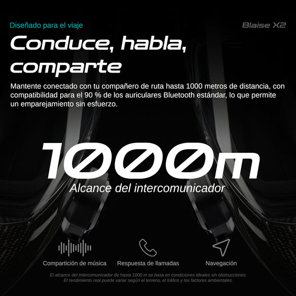 Intercomunicador Blaise X2 Black