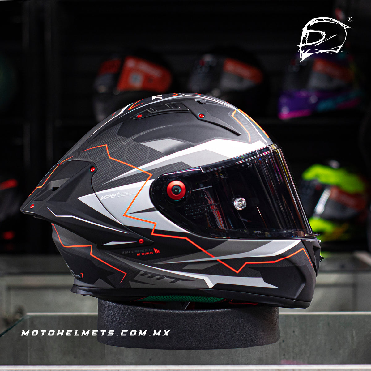 Casco Integral De Carbono Mt Kre Kraker Ff103 C5 Rojo