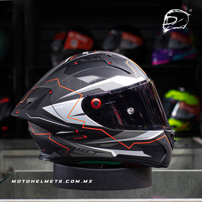 Casco Integral De Carbono Mt Kre Kraker Ff103 C5 Rojo