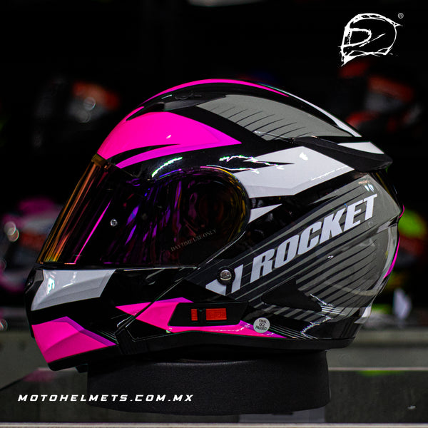 Casco Abatible Joe Rocket 300 Alter Ego Gris Rosa