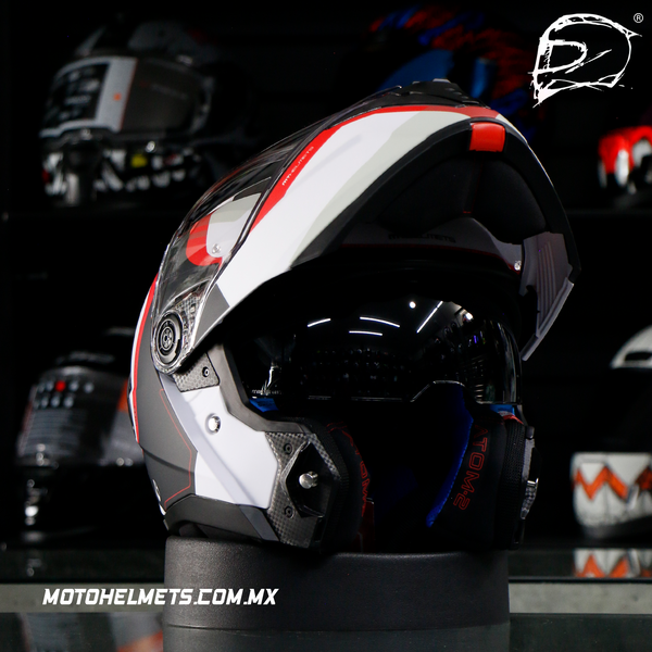 Casco Abatible MT SV Atom 2 Emalla B0 Rojo Brillo