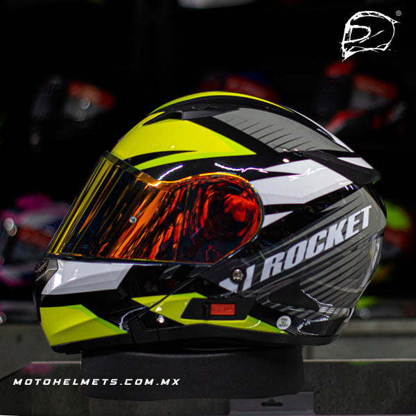 Casco Abatible Joe Rocket 300 Alter Ego Gris Neon