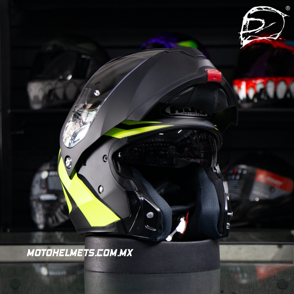Casco Abatible Hjc C91N Nepos Negro Amarillo