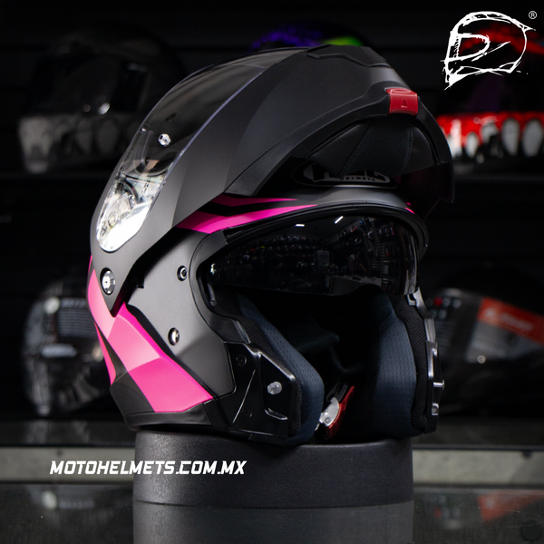 Casco Abatible Hjc C91N Nepos Negro Rosa