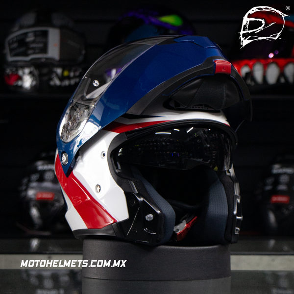 Casco Abatible Hjc C91N Nepos Blanco Rojo Azul
