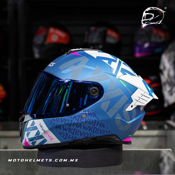 Casco Integral Axxis Hawk Sv Spiffy B7 Azul Mate