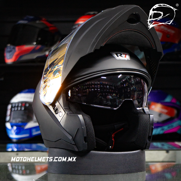 Casco Abatible Con Luz Led R7 Alfa Night Vision