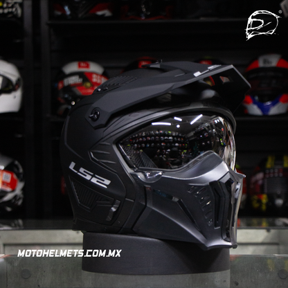 Casco Cross City LS2 Drifter Solid Negro Mate OF606