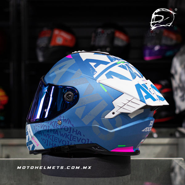 Casco Integral Axxis Hawk Sv Spiffy B7 Azul Mate