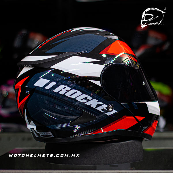 Casco Abatible Joe Rocket 300 Alter Ego Azul Rojo