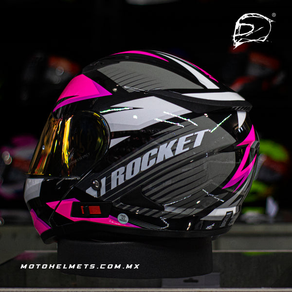 Casco Abatible Joe Rocket 300 Alter Ego Gris Rosa
