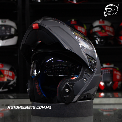Casco Abatible Mt Sv Atom 2 Solid A1 Negro Mate