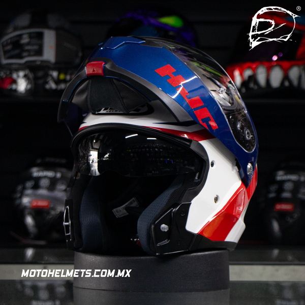 Casco Abatible Hjc C91N Nepos Blanco Rojo Azul