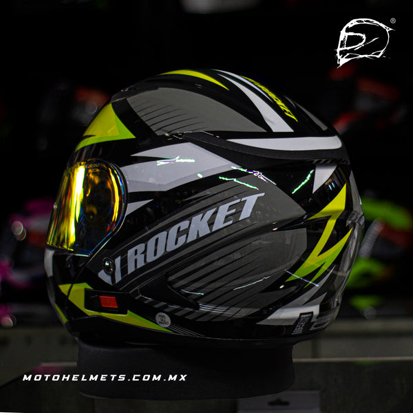 Casco Abatible Joe Rocket 300 Alter Ego Gris Neon