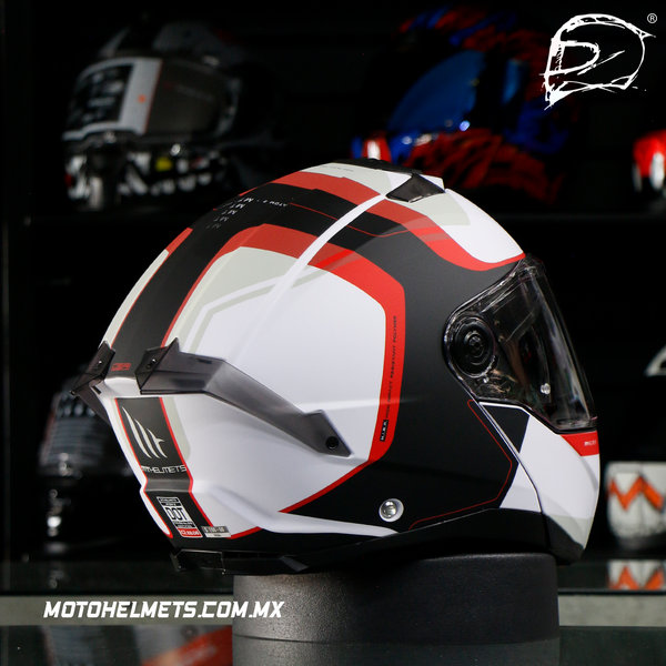 Casco Abatible MT SV Atom 2 Emalla B0 Rojo Brillo