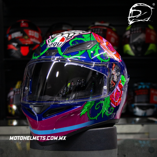 Casco Integral Agv K1  Replica Ece2205 Salom Azul Rosa