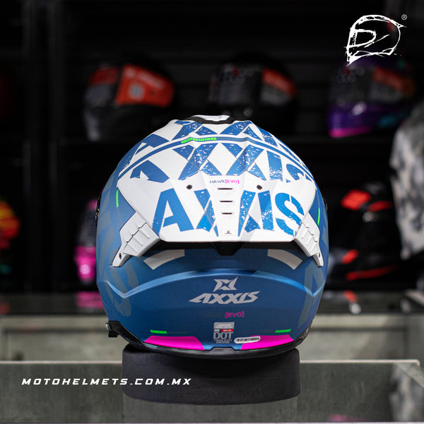 Casco Integral Axxis Hawk Sv Spiffy B7 Azul Mate