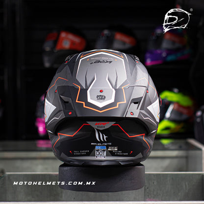 Casco Integral De Carbono Mt Kre Kraker Ff103 C5 Rojo
