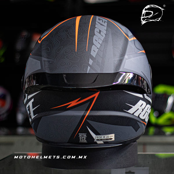 Casco Integral Joe Rocket Rkt 100 Elevation Naranja Mate