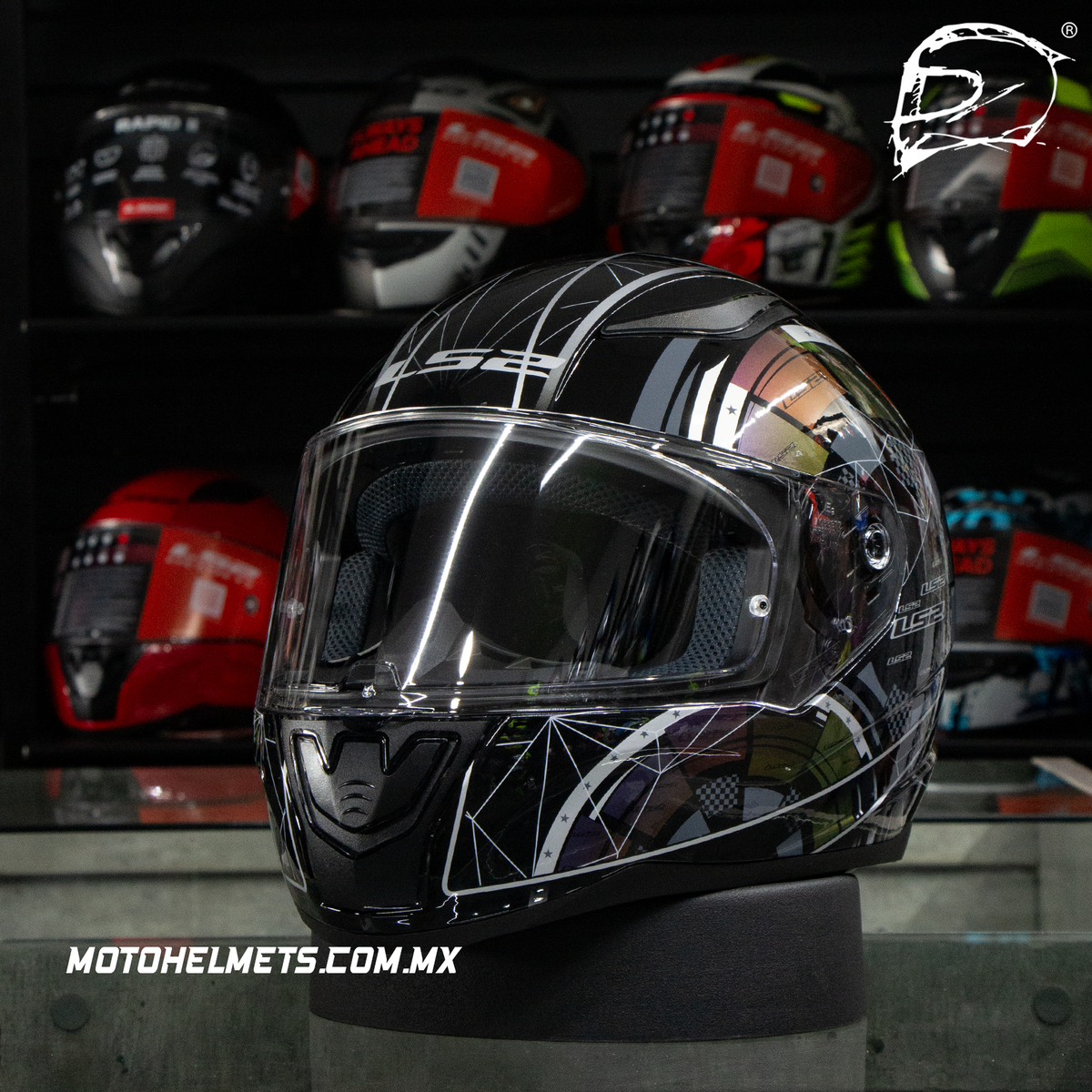 Casco Integral Ls2 Rapid Ii Tech 2.0 Chameleon Brillo FF353