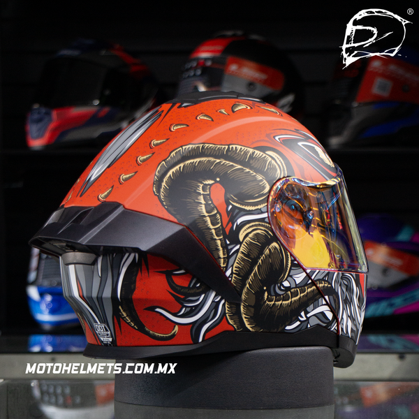 Casco Abatible R7 Racing Alfa Con Luz Led The King