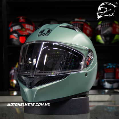 Casco Cerrado Agv K-3 Matt Salvia Verde