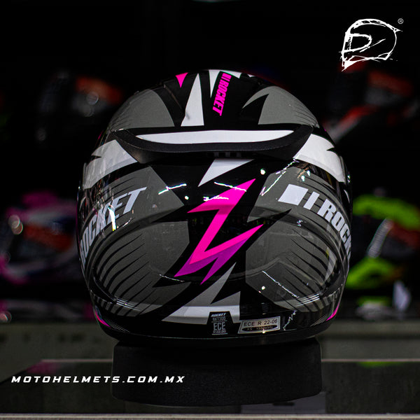 Casco Abatible Joe Rocket 300 Alter Ego Gris Rosa